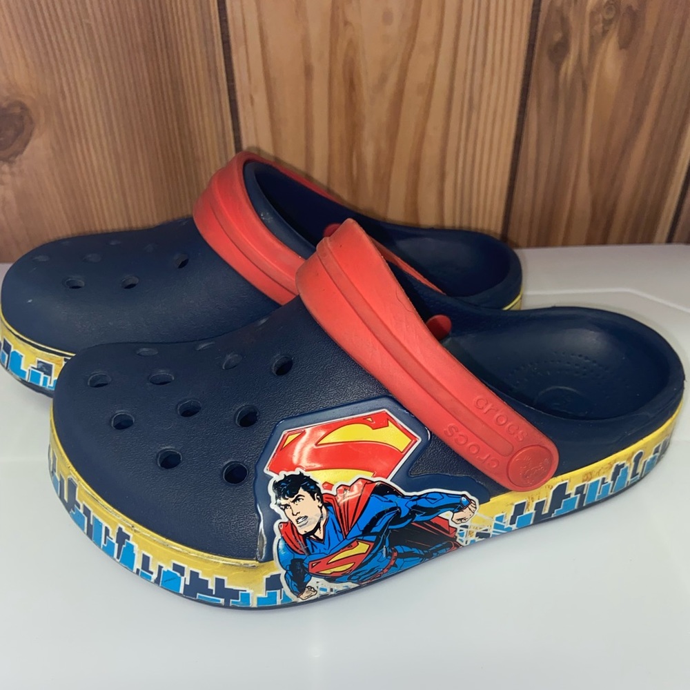 Crocs Superman J1 Blue Red Yellow Boy Girl